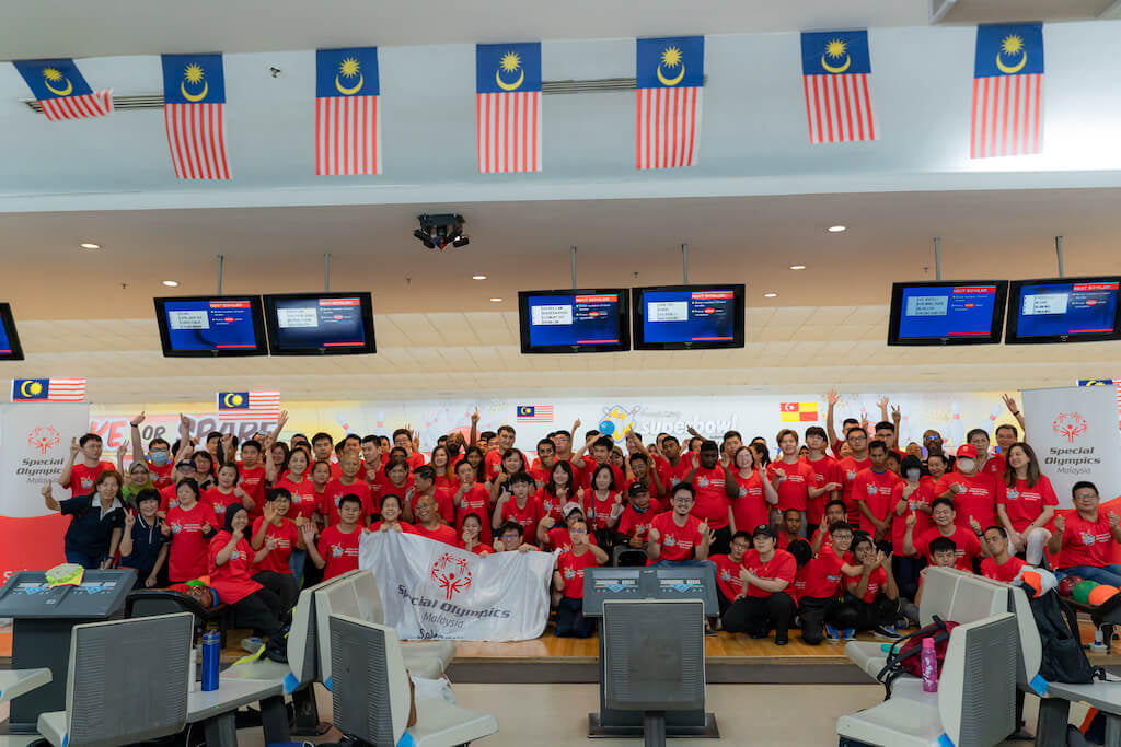 Sea of Red at the Bowling Alley